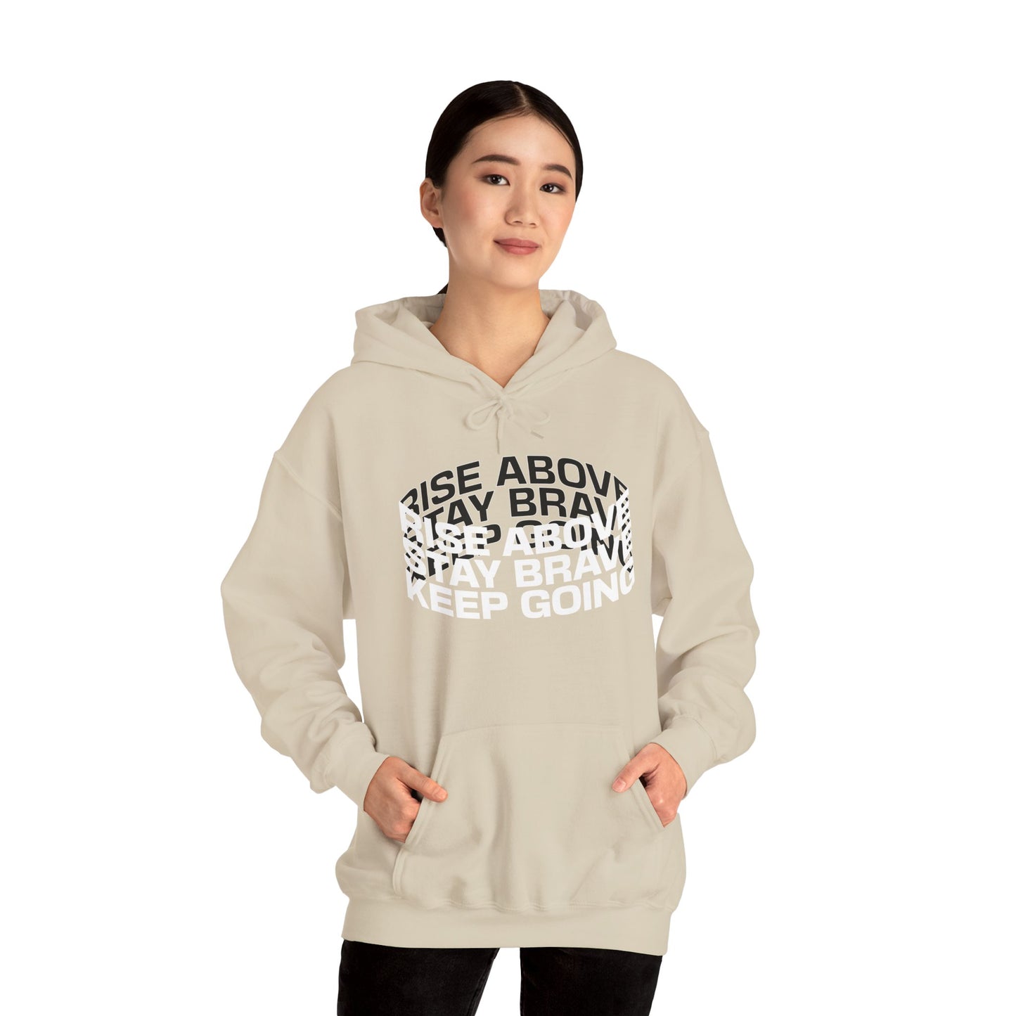 Rise Above - Unisex Heavy Blend™ Hooded Sweatshirt Empowerment Hoodie Motivational, Inspirational