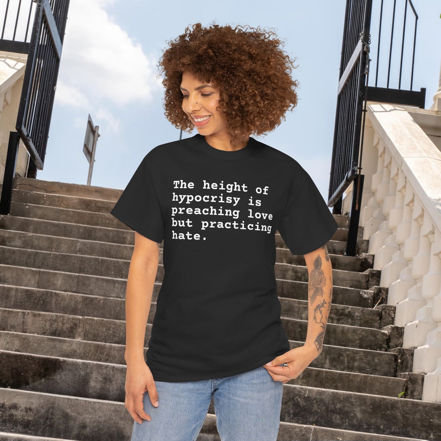 Fake Love, Real Hate Unisex Cotton T-Shirt with Powerful Message