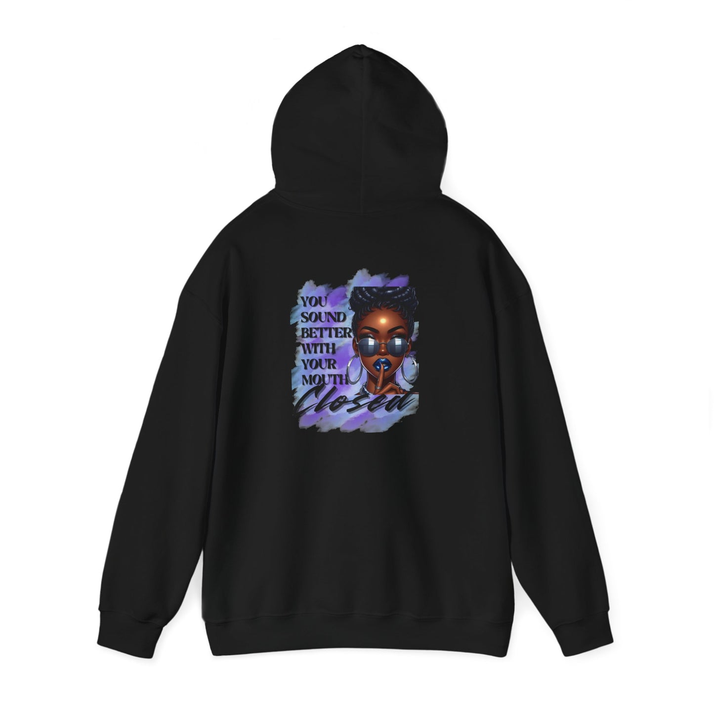 Stay Silent -Unisex Heavy Blend™ Hooded Sweatshirt, Women's sarcastic hoodie, sassy graphic quote top, double-sided