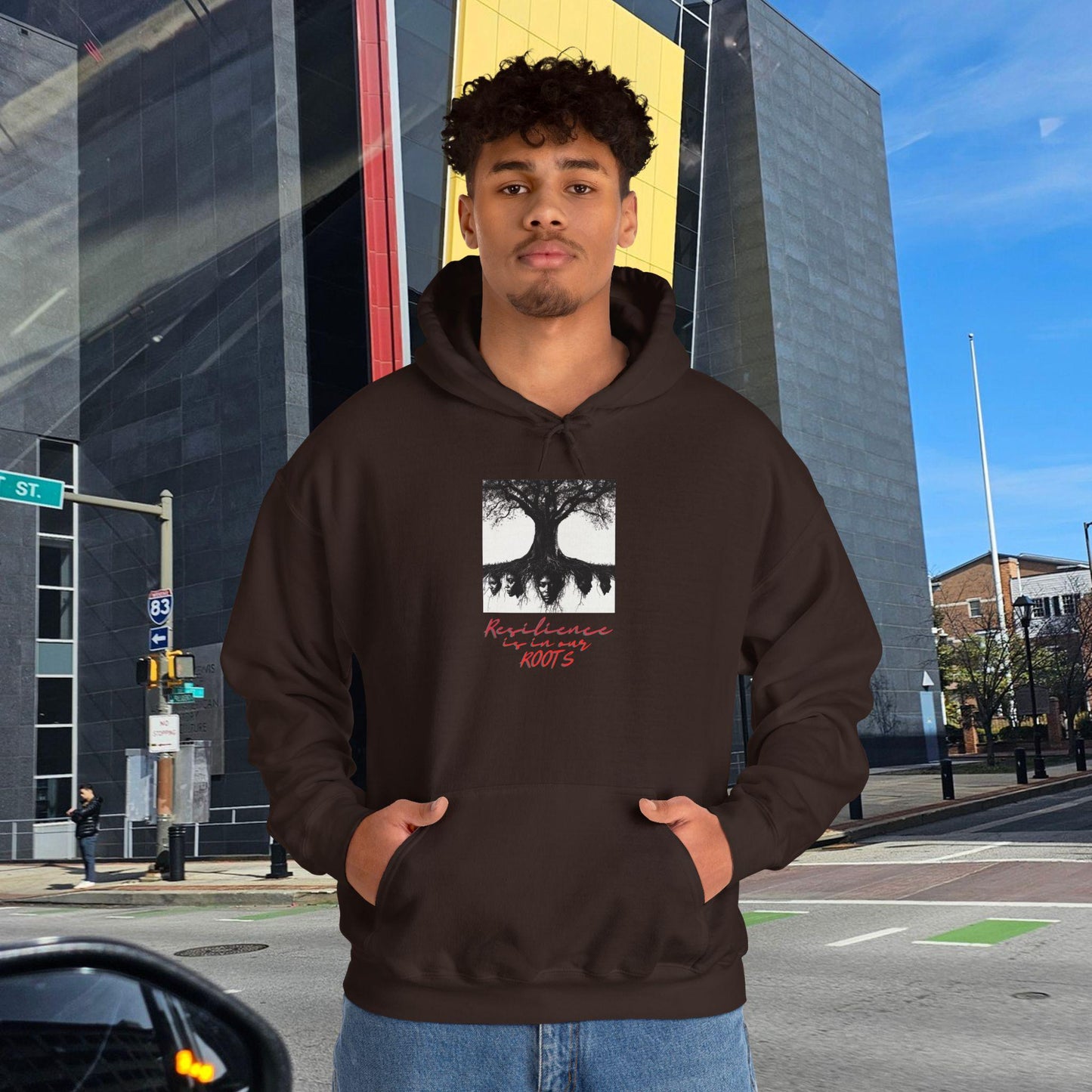 Resilience is in Our Roots Hoodie | Unisex Heavy Blend™ Hooded Sweatshirt for Comfort & Style | Ideal Gift for Nature Lovers, Cozy Layering,