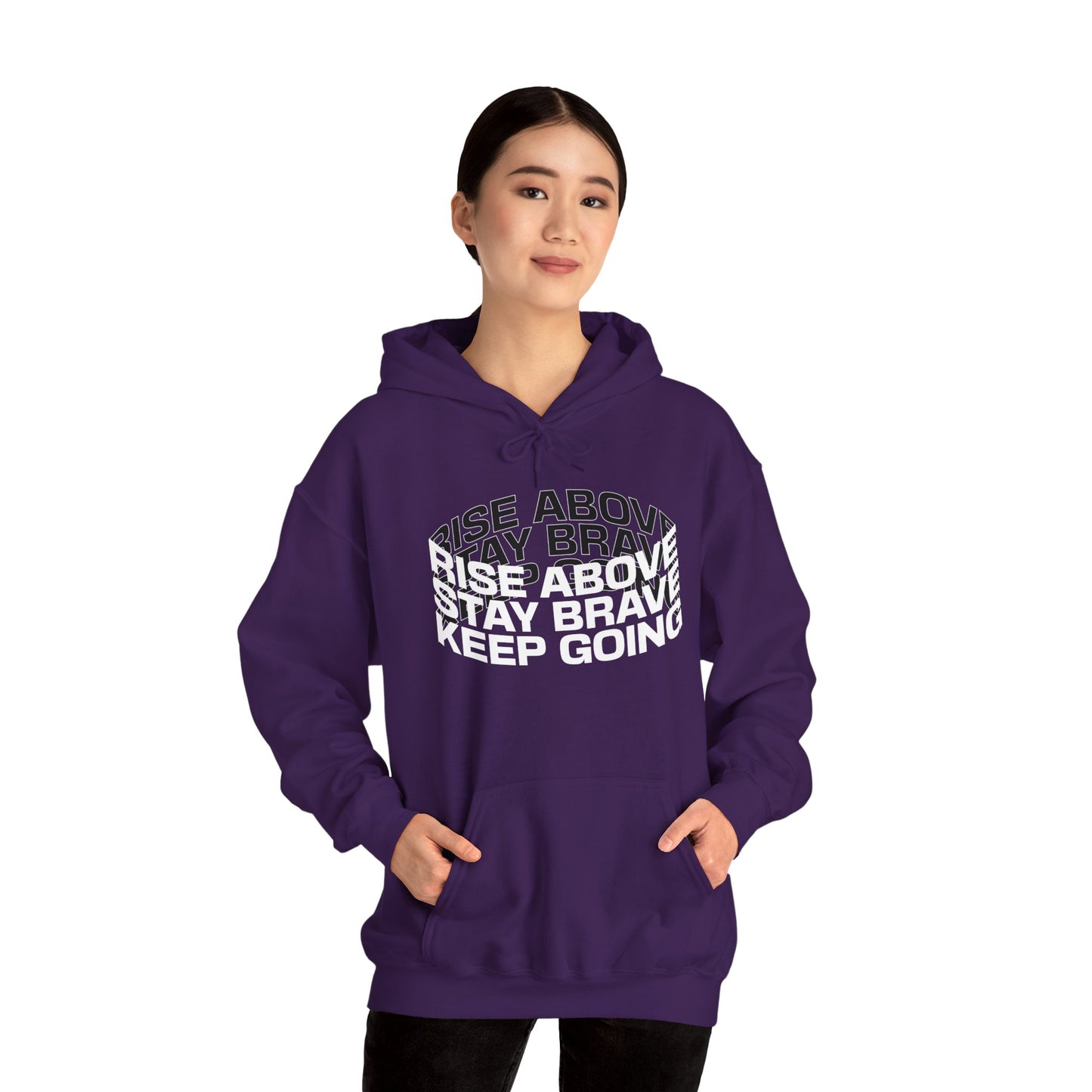 Rise Above - Unisex Heavy Blend™ Hooded Sweatshirt Empowerment Hoodie Motivational, Inspirational