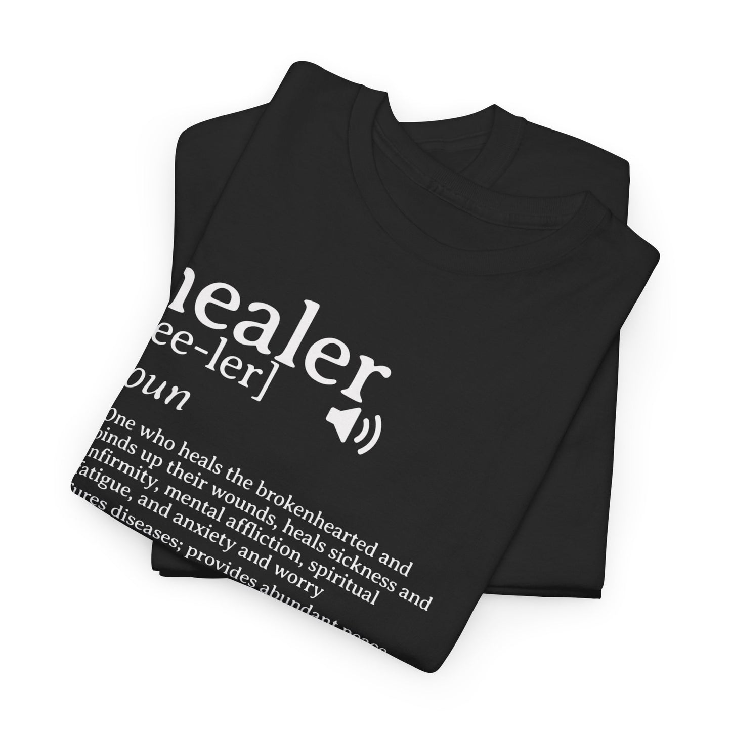 Healer Unisex Heavy Cotton Tee - Jehovah Rapha Healing T-Shirt, Spiritual Gift Shirt, Faith Inspirational Apparel, Christian Graphic Tee,