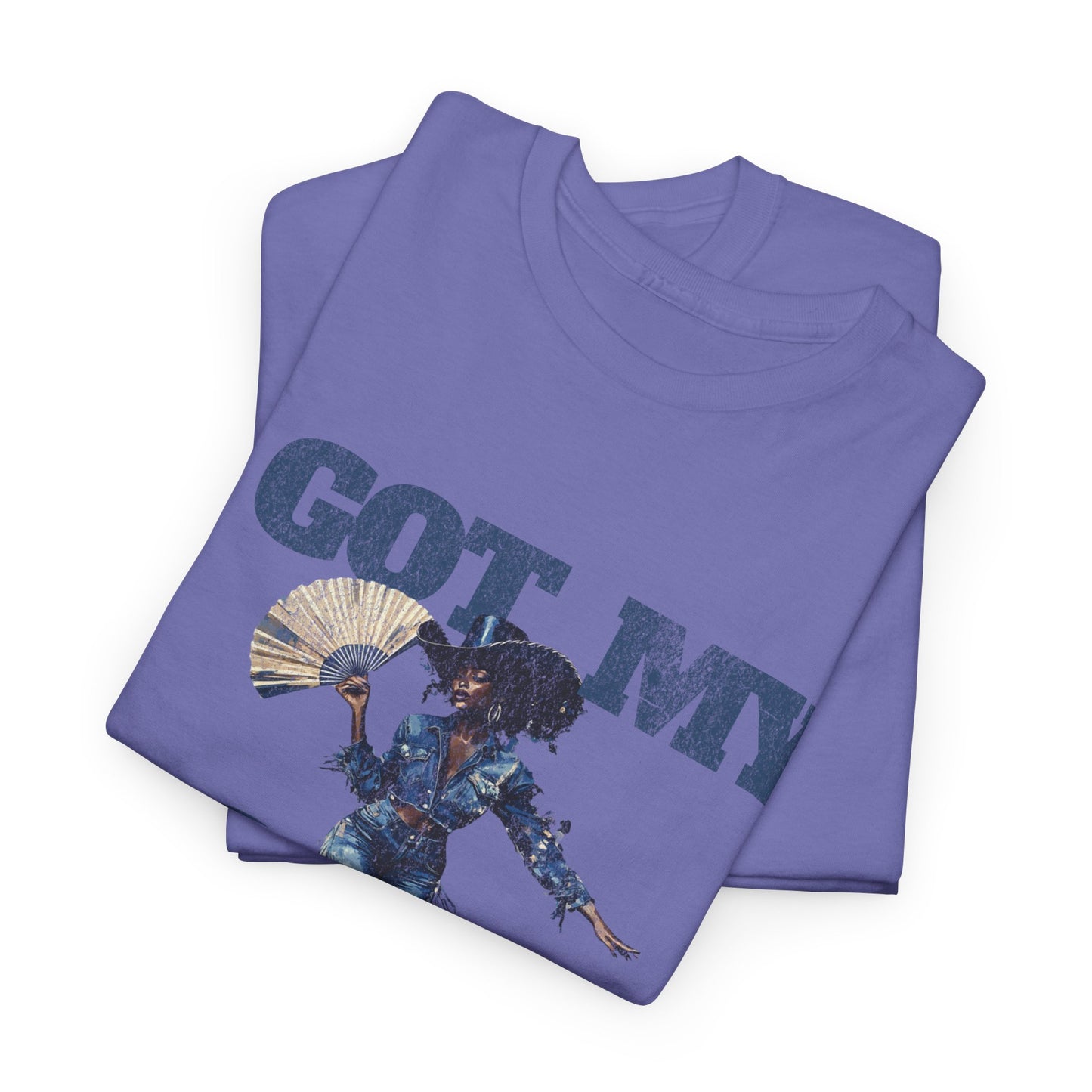 I Got My Boots Unisex Heavy Cotton Tee - Casual Graphic Shirt for Music Lovers, Line Dancers, Line Dance Group