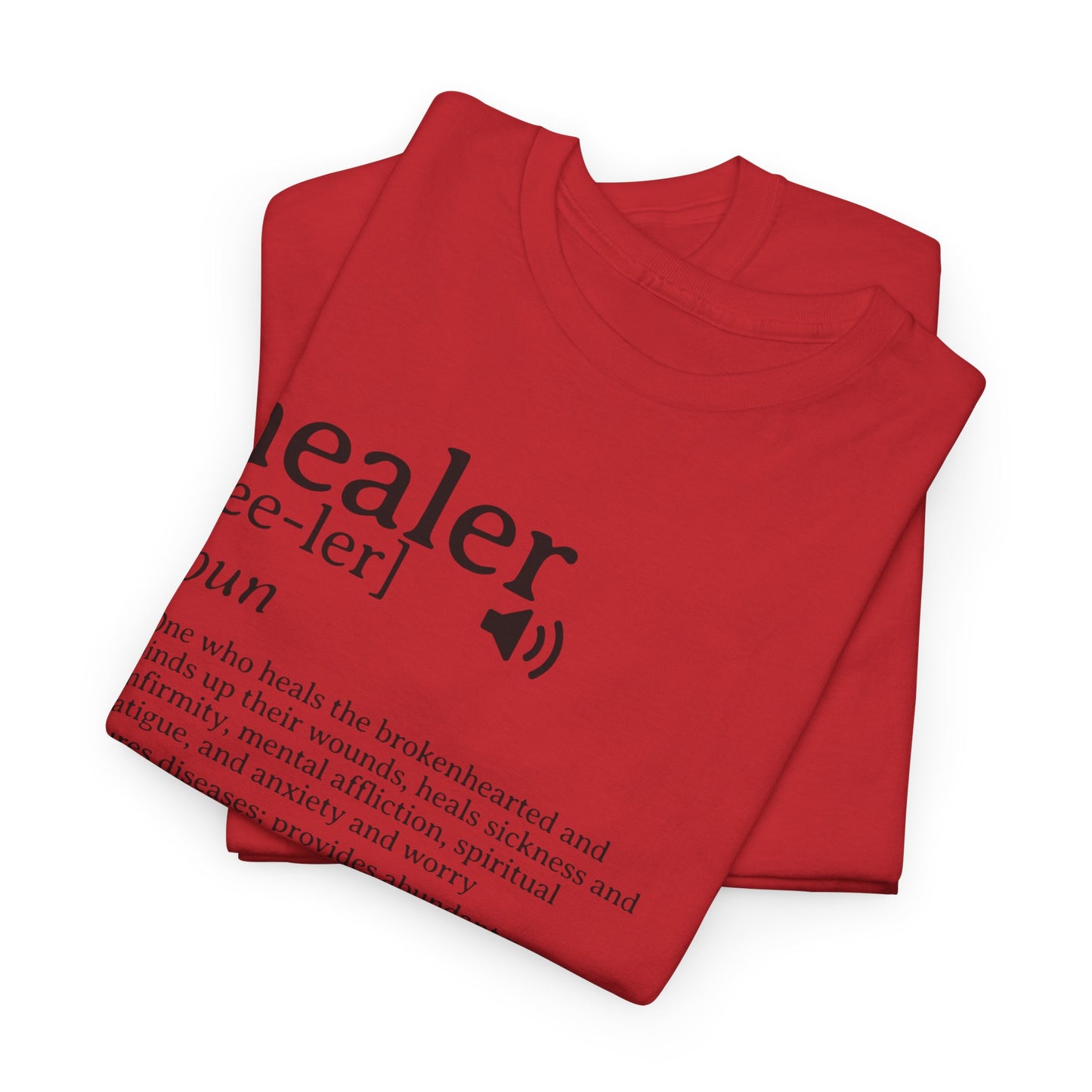 Healer Unisex Heavy Cotton Tee - Jehovah Rapha Healing T-Shirt, Spiritual Gift Shirt, Faith Inspirational Apparel, Christian Graphic Tee,