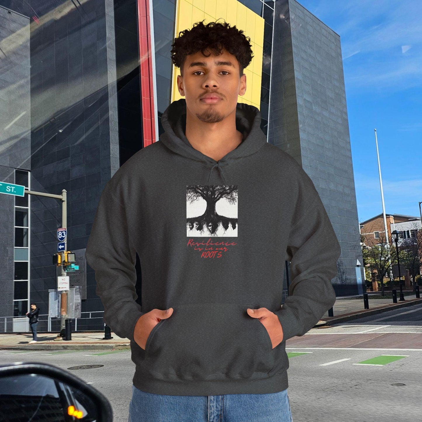 Resilience is in Our Roots Hoodie | Unisex Heavy Blend™ Hooded Sweatshirt for Comfort & Style | Ideal Gift for Nature Lovers, Cozy Layering,