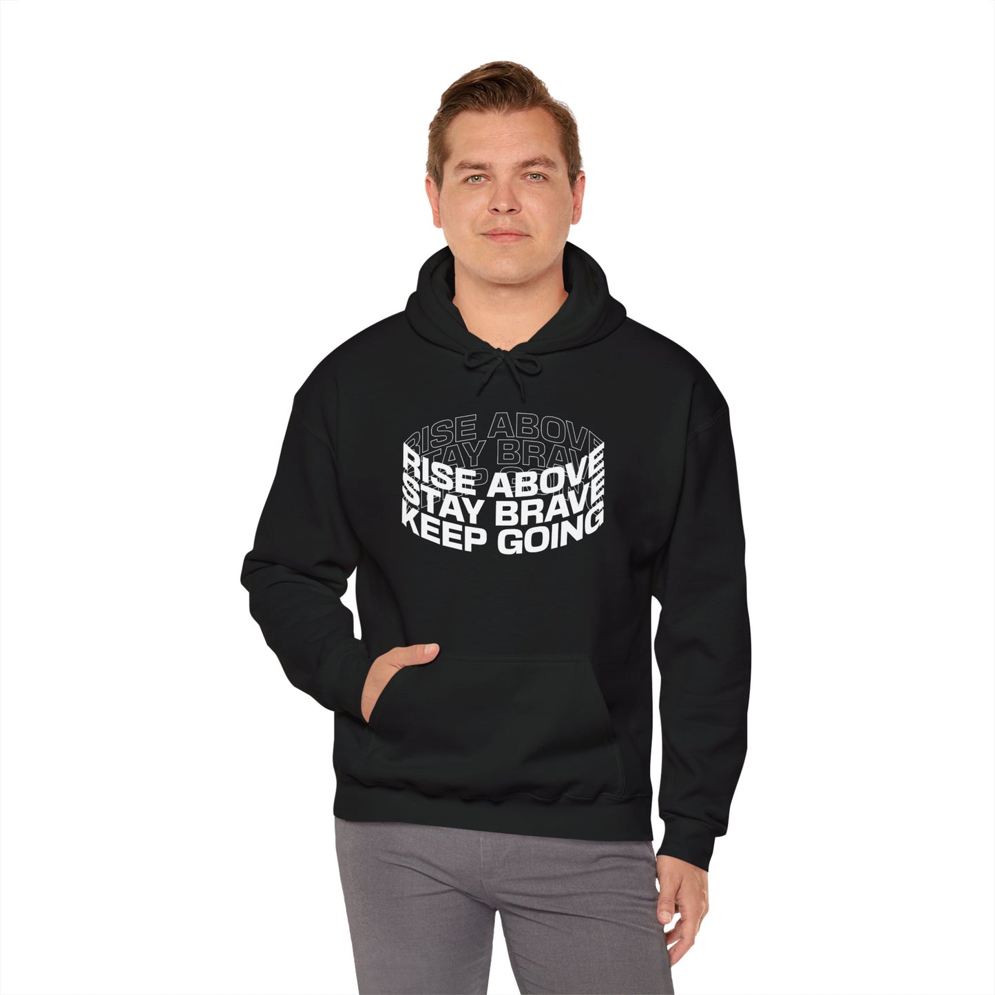 Rise Above - Unisex Heavy Blend™ Hooded Sweatshirt Empowerment Hoodie Motivational, Inspirational