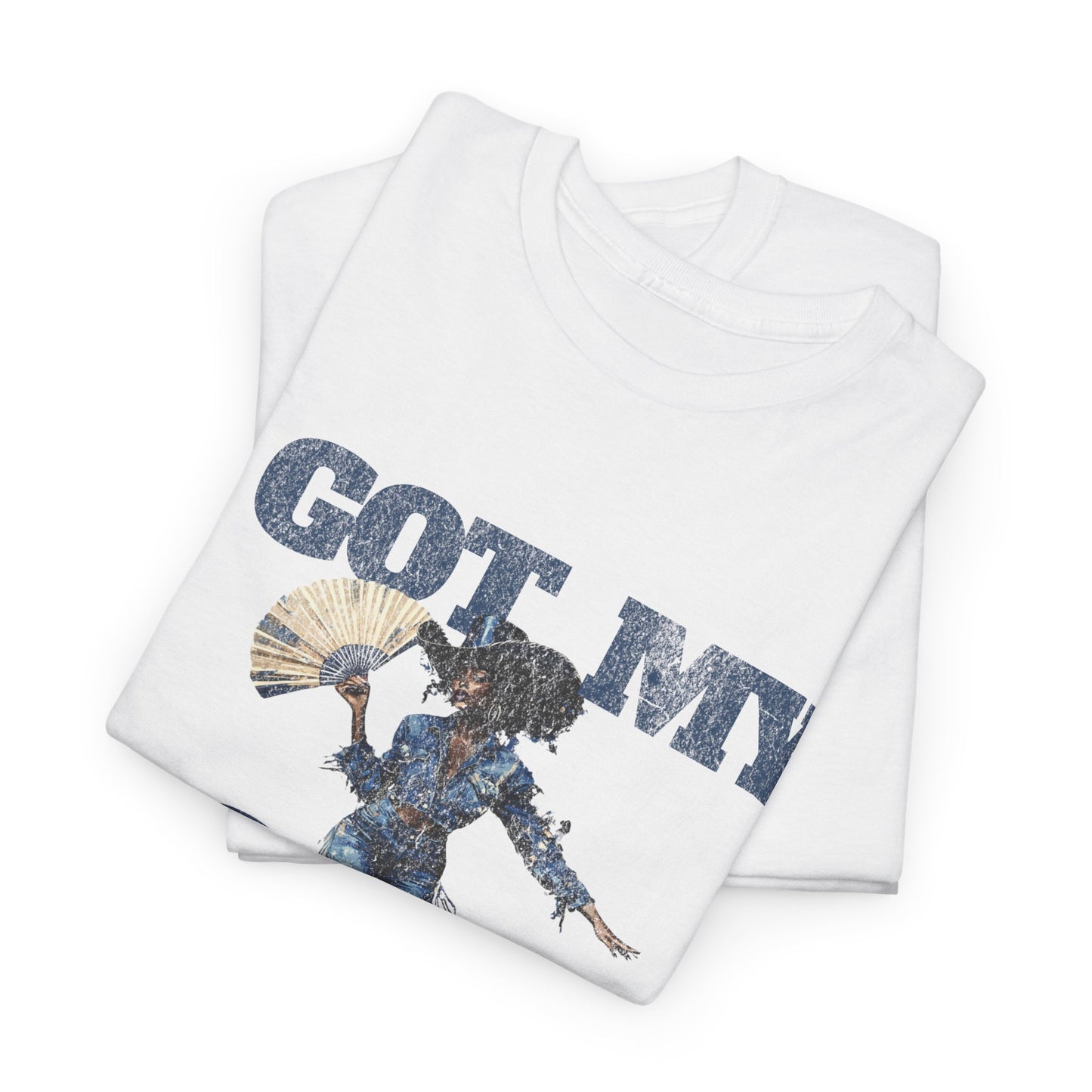 I Got My Boots Unisex Heavy Cotton Tee - Casual Graphic Shirt for Music Lovers, Line Dancers, Line Dance Group