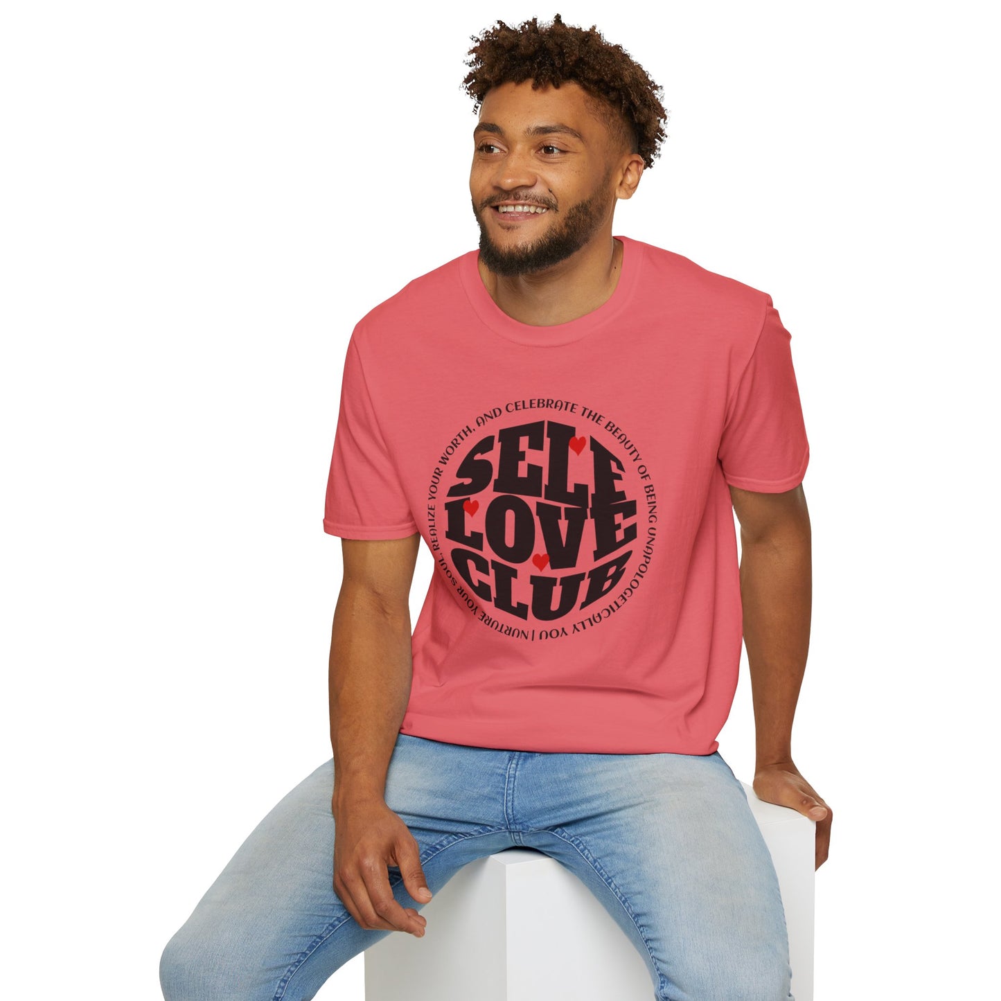 Self Love Club - Unisex Softstyle T-Shirt Motivational Self Esteem Tshirt