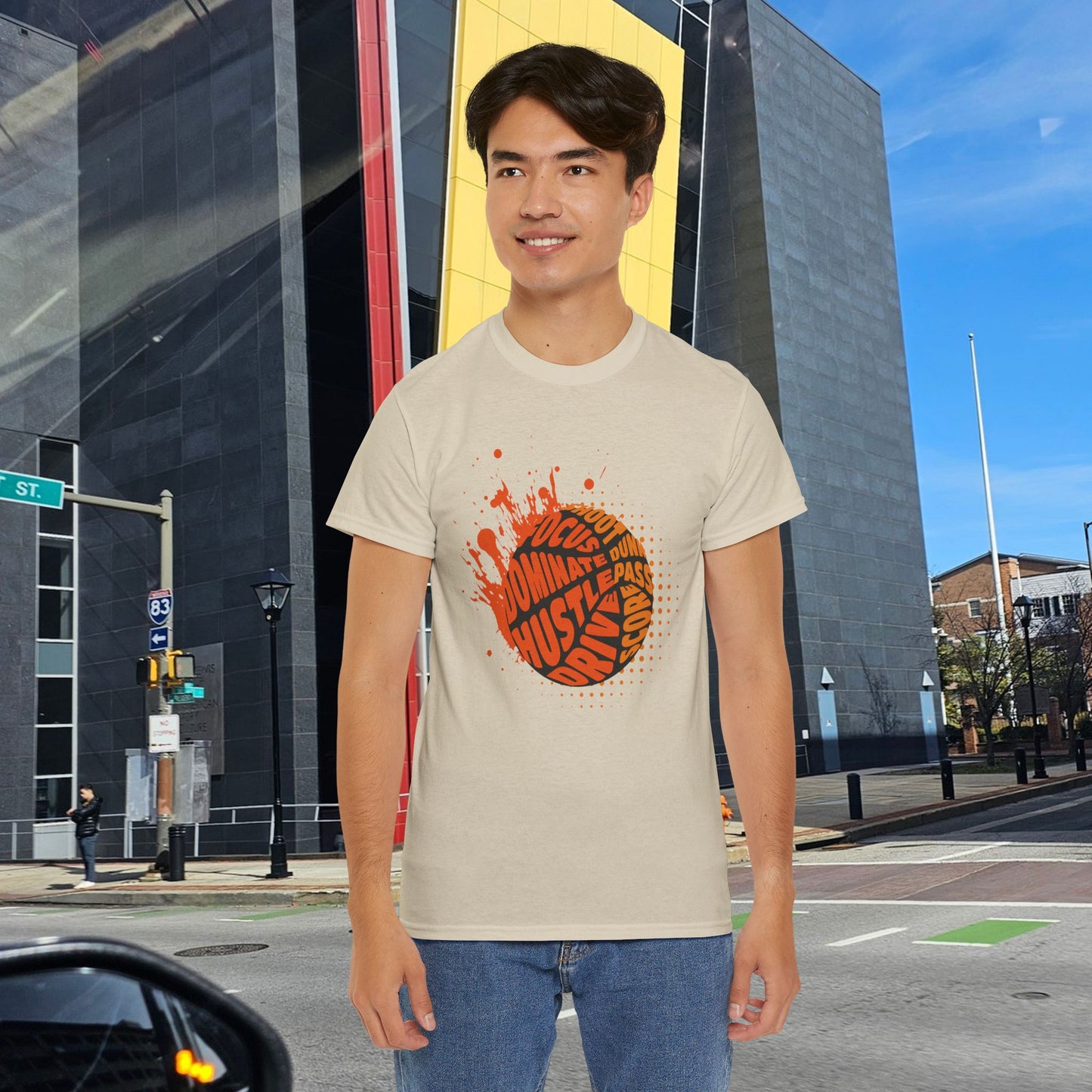 Game Mode On – Basketball Word Art Unisex Tee, Sports Lover Tee, Focus Dominate Hustle Drive Shoot Dunk Pass Score, Graffiti Style Tee, Athletic Tee,