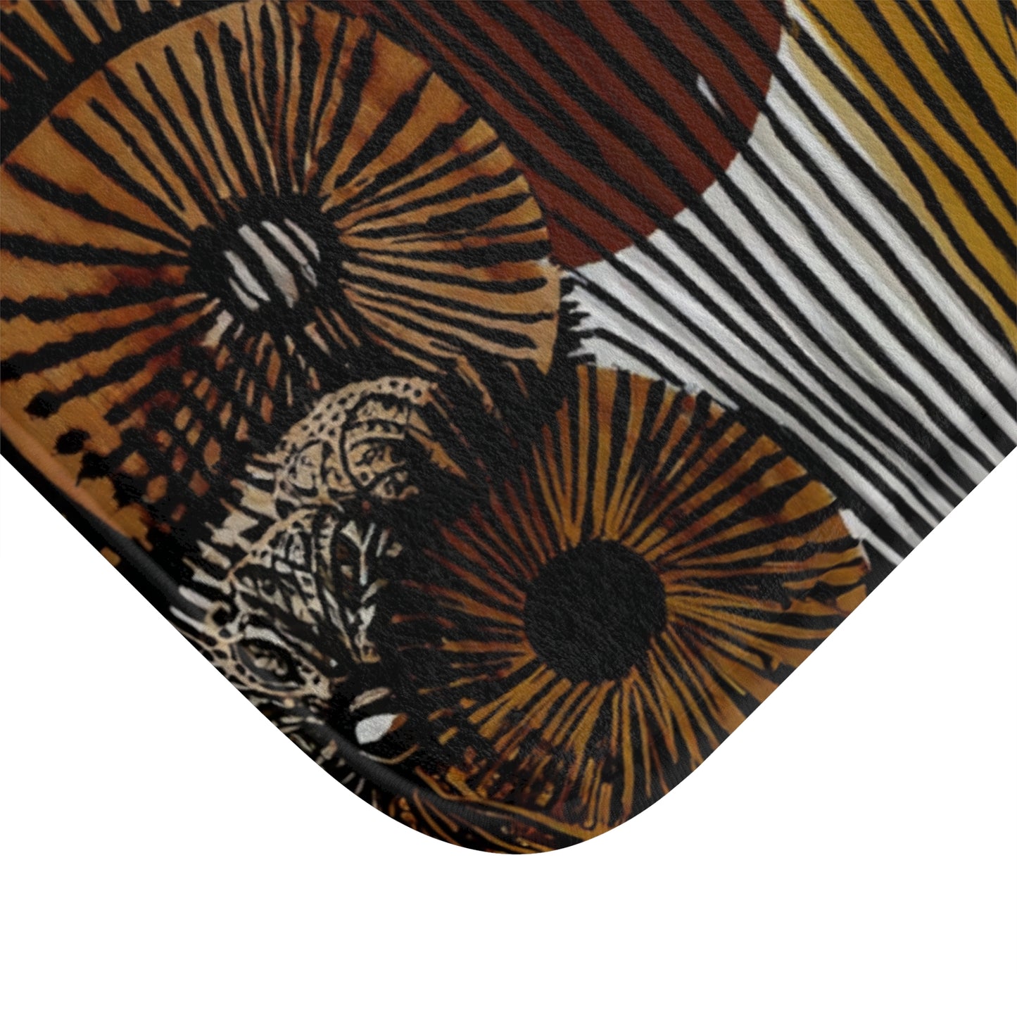 Harvest Bloom Bath Mat, Abstract Floral, Boho Bathroom Decor, Eco-Friendly Bath Mat