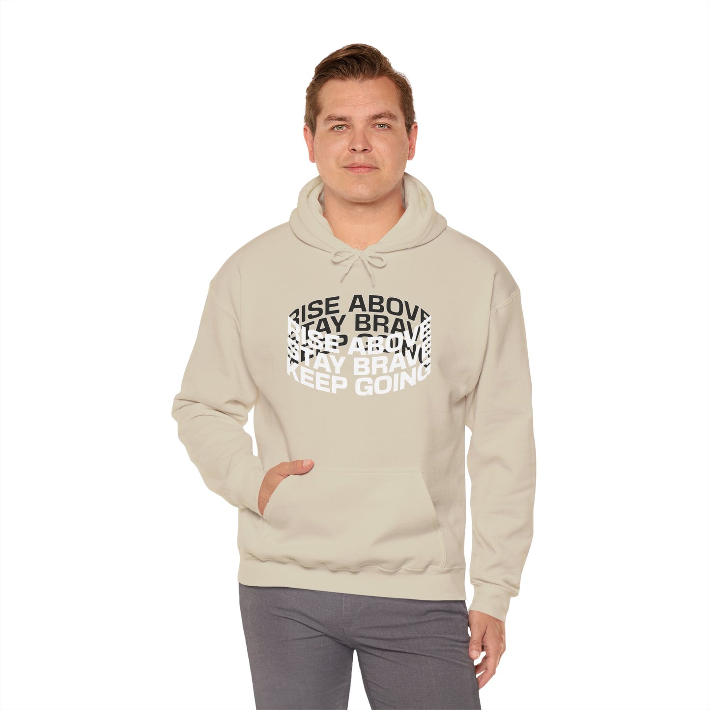 Rise Above - Unisex Heavy Blend™ Hooded Sweatshirt Empowerment Hoodie Motivational, Inspirational