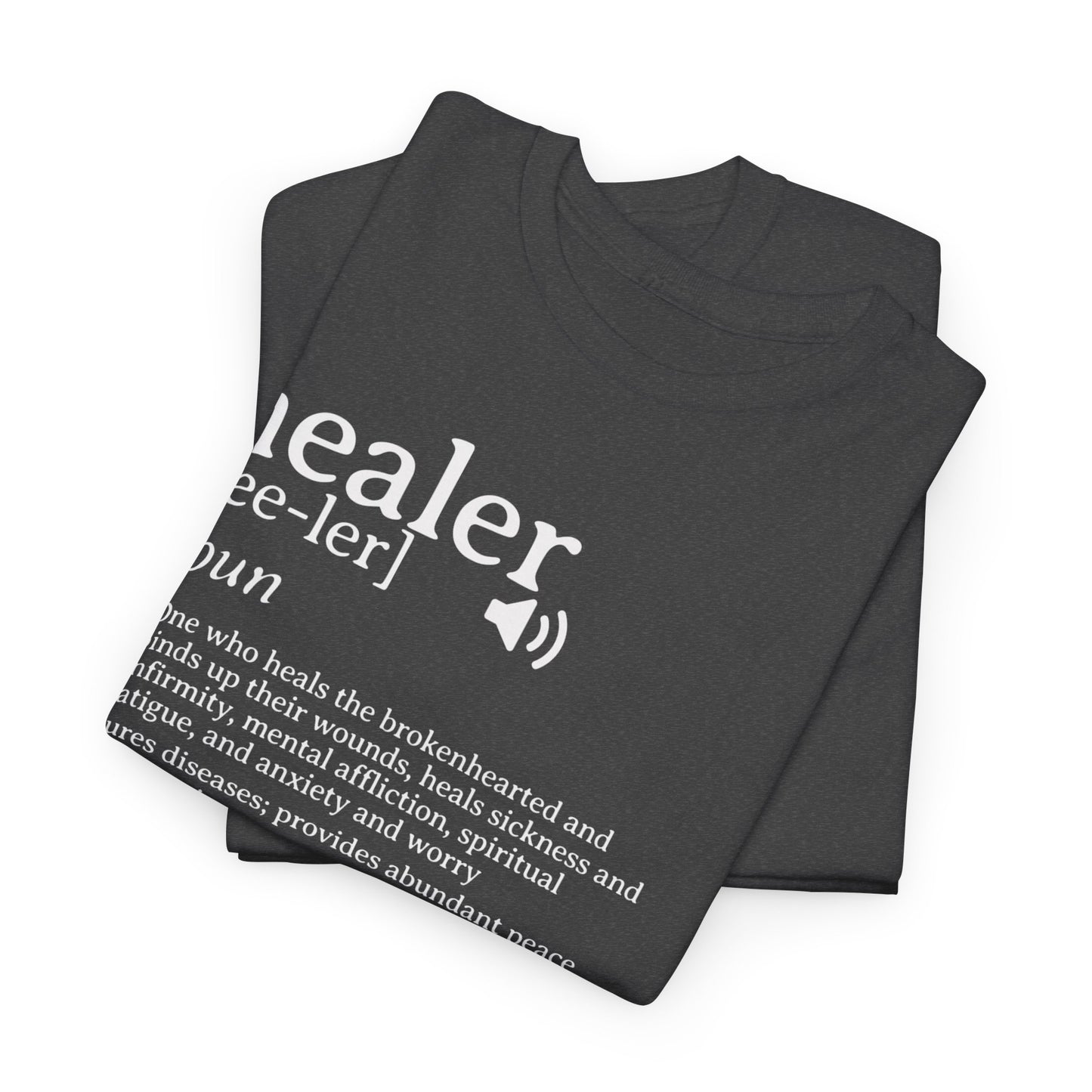 Healer Unisex Heavy Cotton Tee - Jehovah Rapha Healing T-Shirt, Spiritual Gift Shirt, Faith Inspirational Apparel, Christian Graphic Tee,