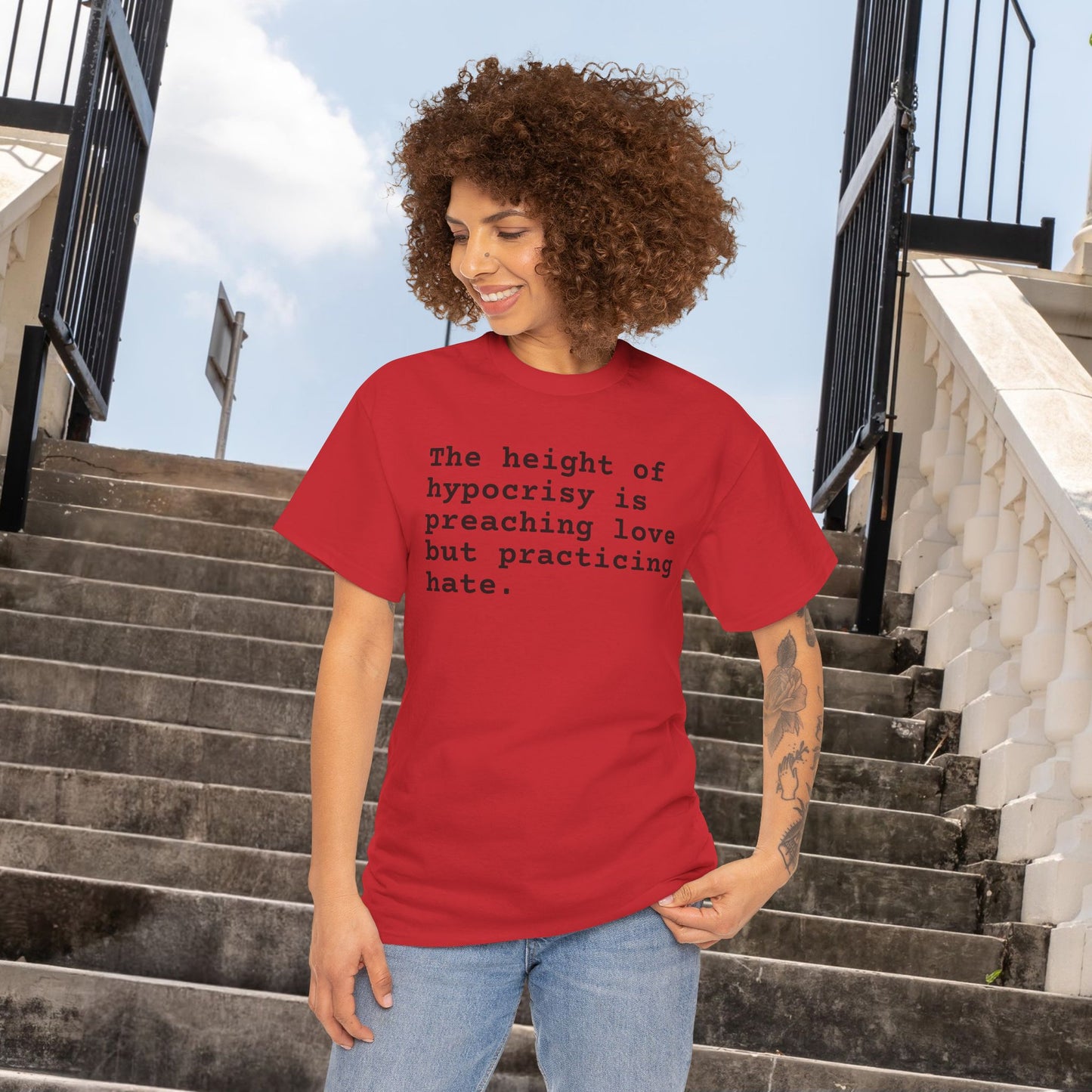 Fake Love, Real Hate Unisex Cotton T-Shirt with Powerful Message