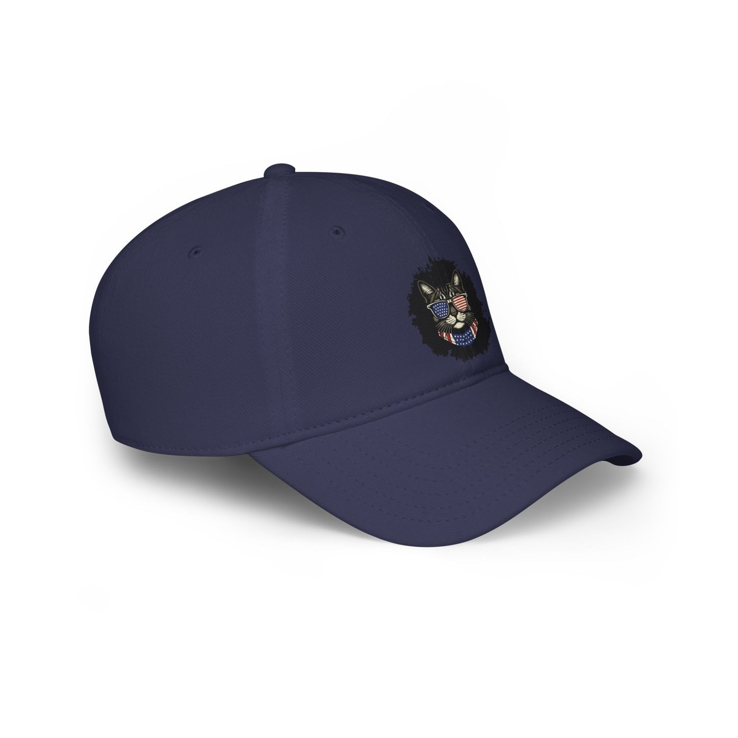 Patriotic Paws - Low Profile Baseball Cap, Cat Lovers Gift