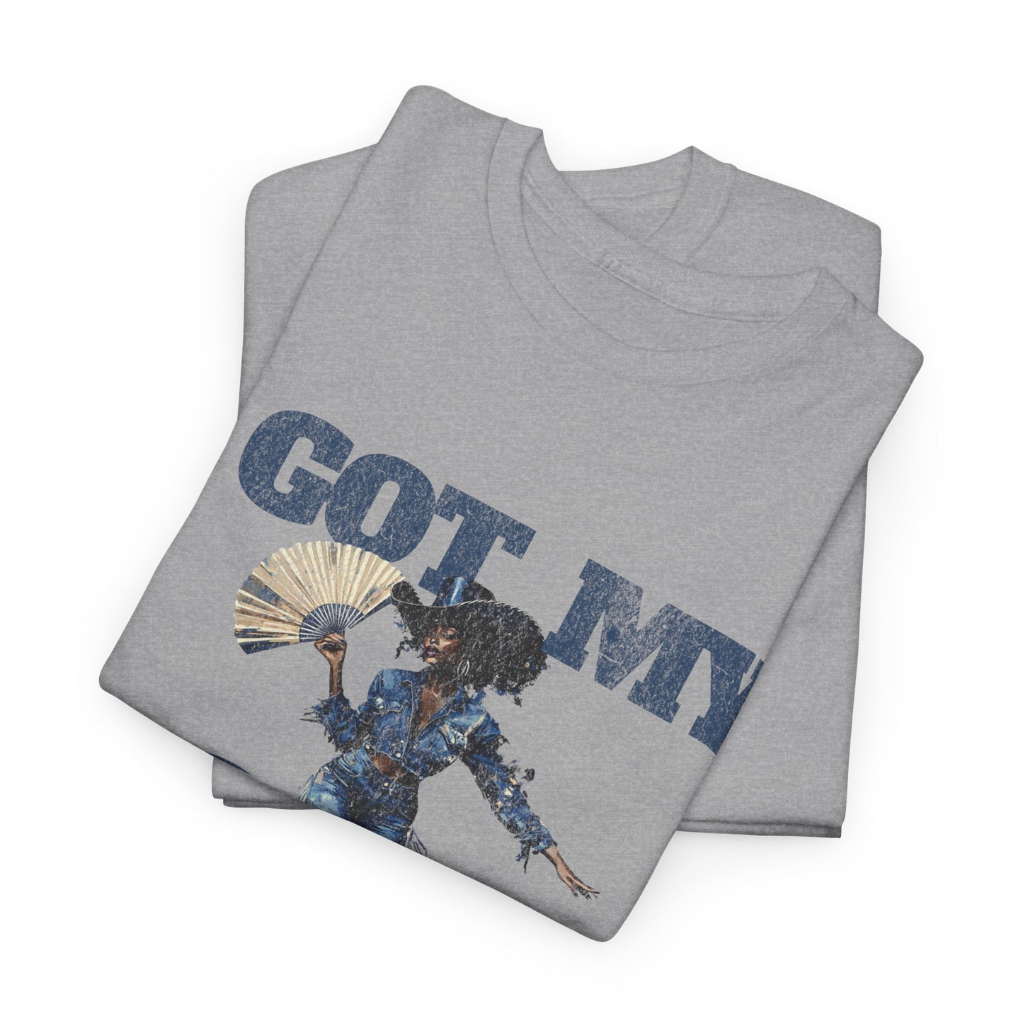 I Got My Boots Unisex Heavy Cotton Tee - Casual Graphic Shirt for Music Lovers, Line Dancers, Line Dance Group