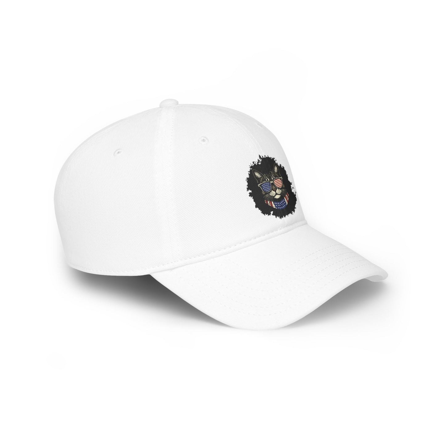 Patriotic Paws - Low Profile Baseball Cap, Cat Lovers Gift