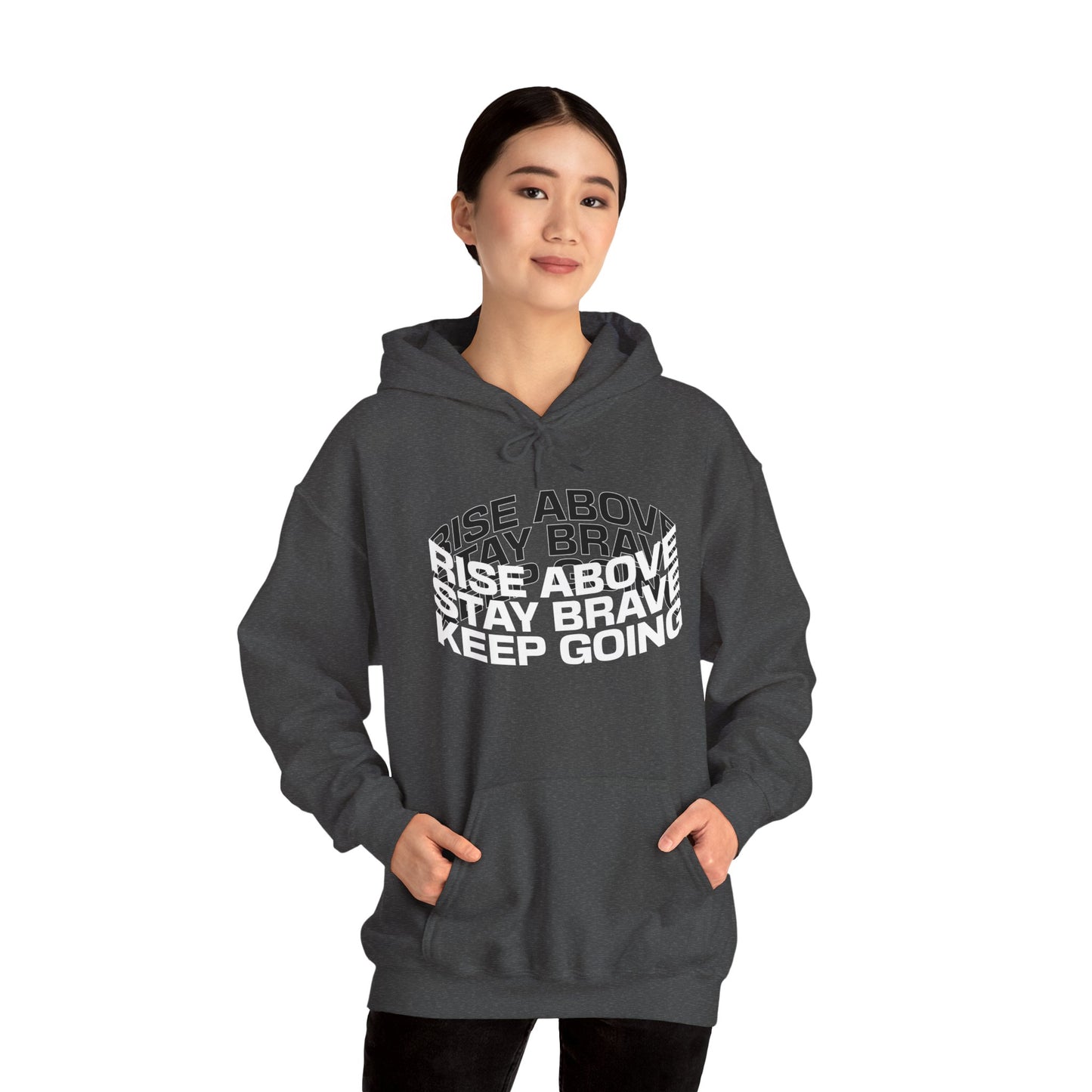 Rise Above - Unisex Heavy Blend™ Hooded Sweatshirt Empowerment Hoodie Motivational, Inspirational