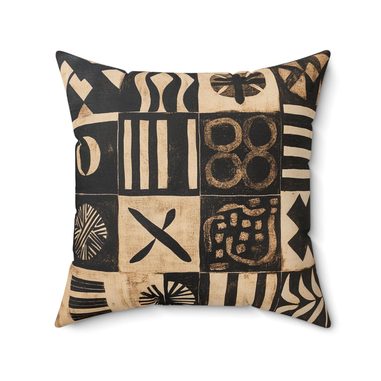 Heritage Threads Throw Pillow, African Print Square plush, accent