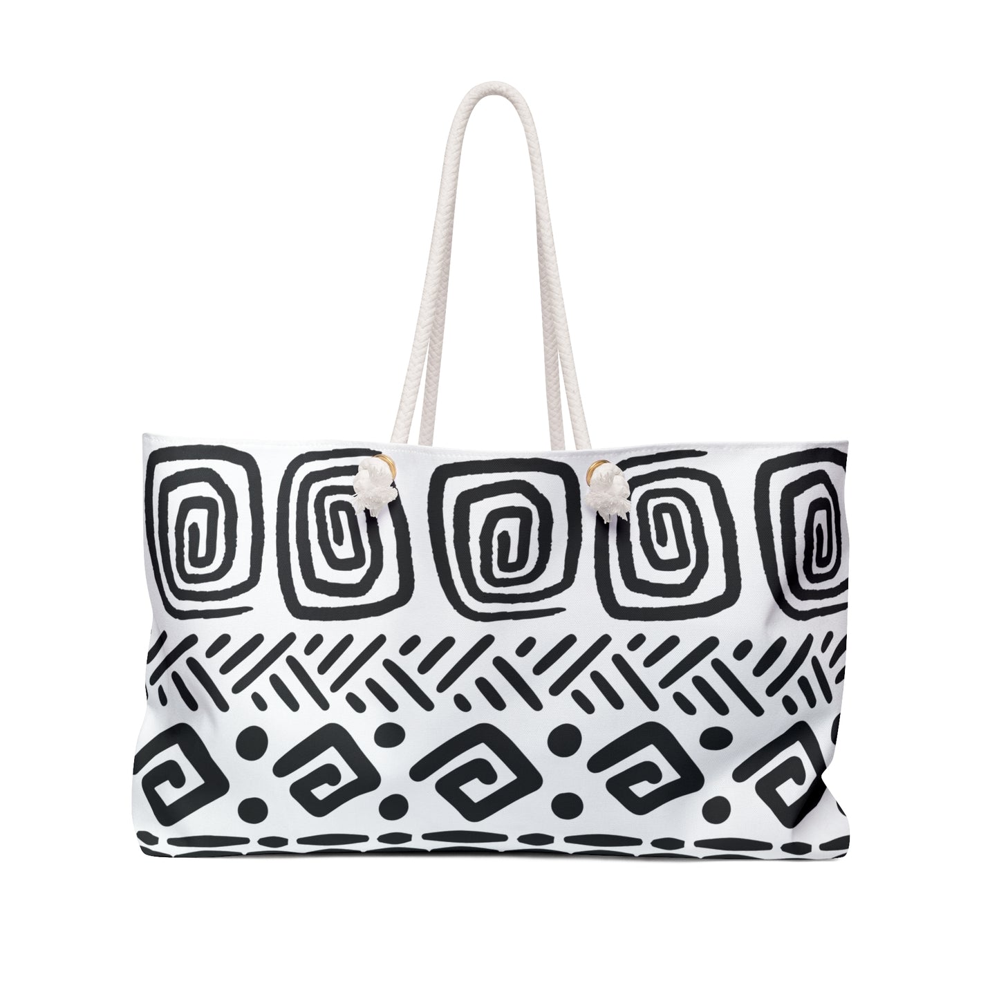 Tribal Pattern Weekender Bag | Abstract Cultural Boho Design for Summer Fun-Chic Weekender Bag - Stylish Travel Tote for Weekend Getaways