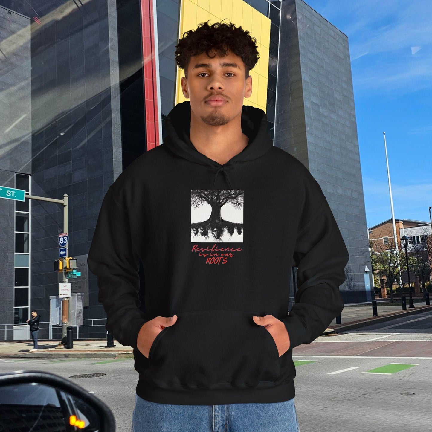 Resilience is in Our Roots Hoodie | Unisex Heavy Blend™ Hooded Sweatshirt for Comfort & Style | Ideal Gift for Nature Lovers, Cozy Layering,