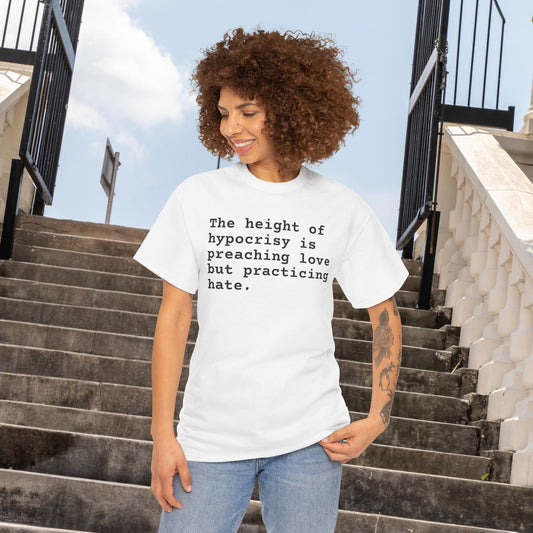 Fake Love, Real Hate Unisex Cotton T-Shirt with Powerful Message