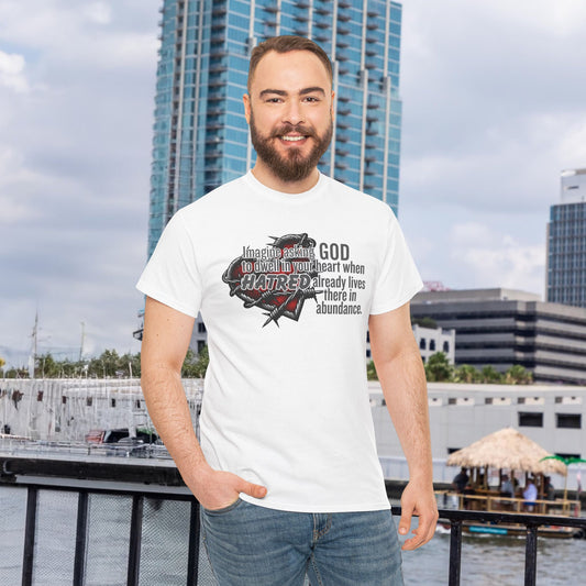 Crowded Heart Unisex Heavy Cotton Tee - Spread Love, Mindfulness Shirt