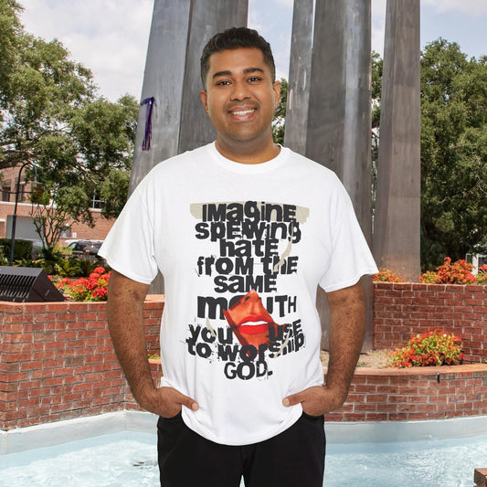 Worship & Hate With the Same Mouth Tee - Unisex Heavy Cotton Tee