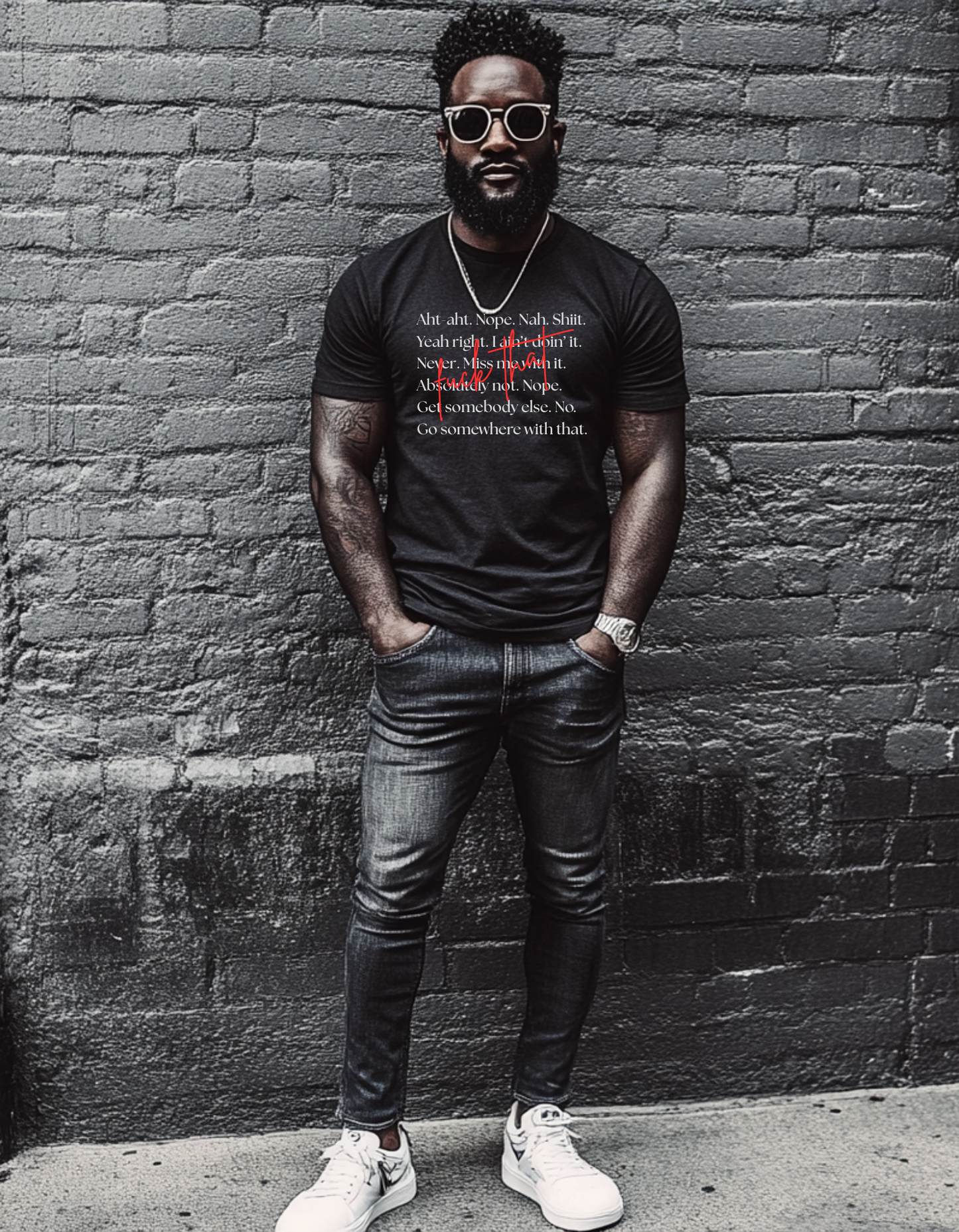 Fuck That Sarcastic quote Unisex Heavy Cotton Tee - "Yeah Right, Nope, Nah, Shiiit", Funny quote, Fed Up, Boundaries T-shirt