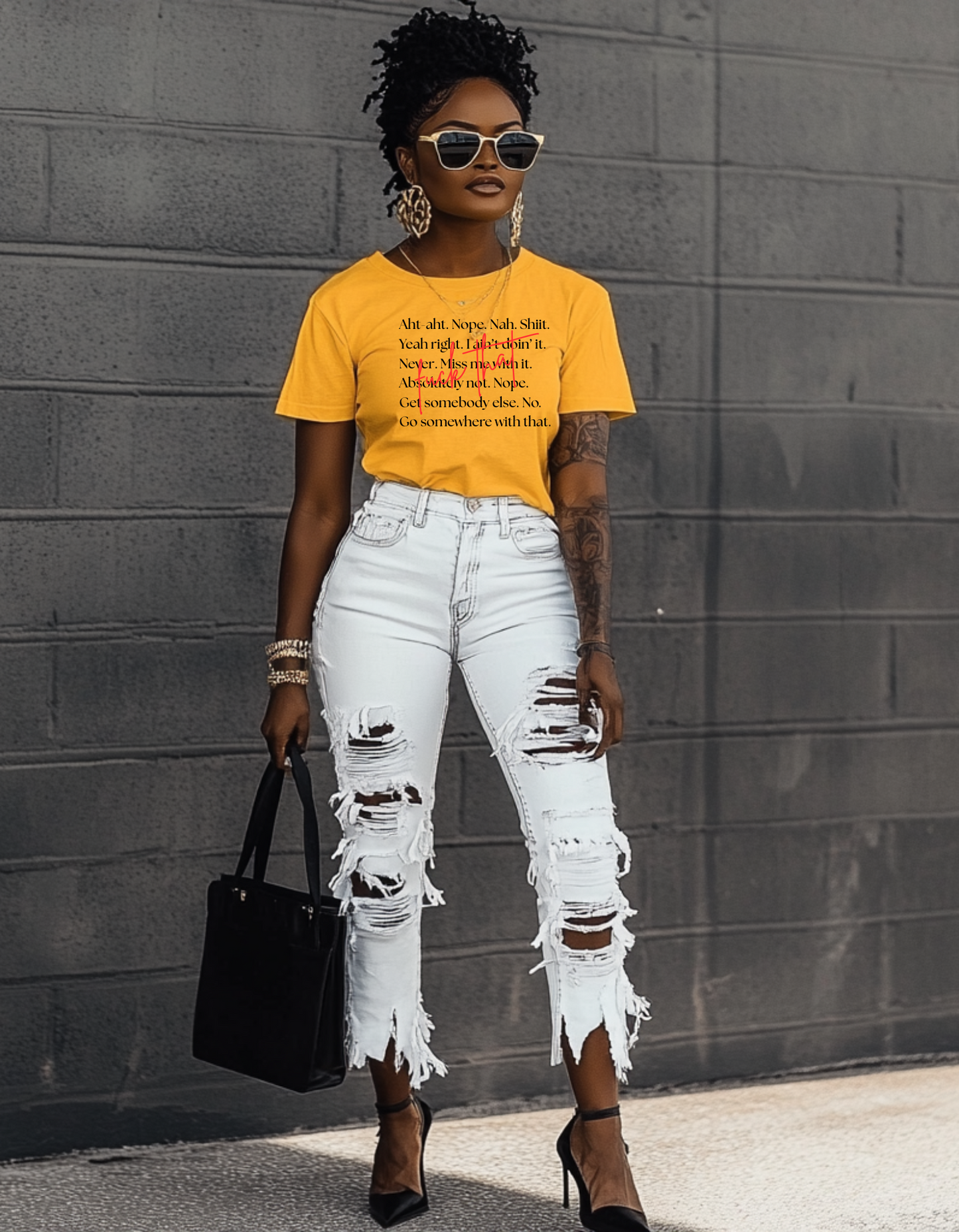 Fuck That Sarcastic quote Unisex Heavy Cotton Tee - "Yeah Right, Nope, Nah, Shiiit", Funny quote, Fed Up, Boundaries T-shirt