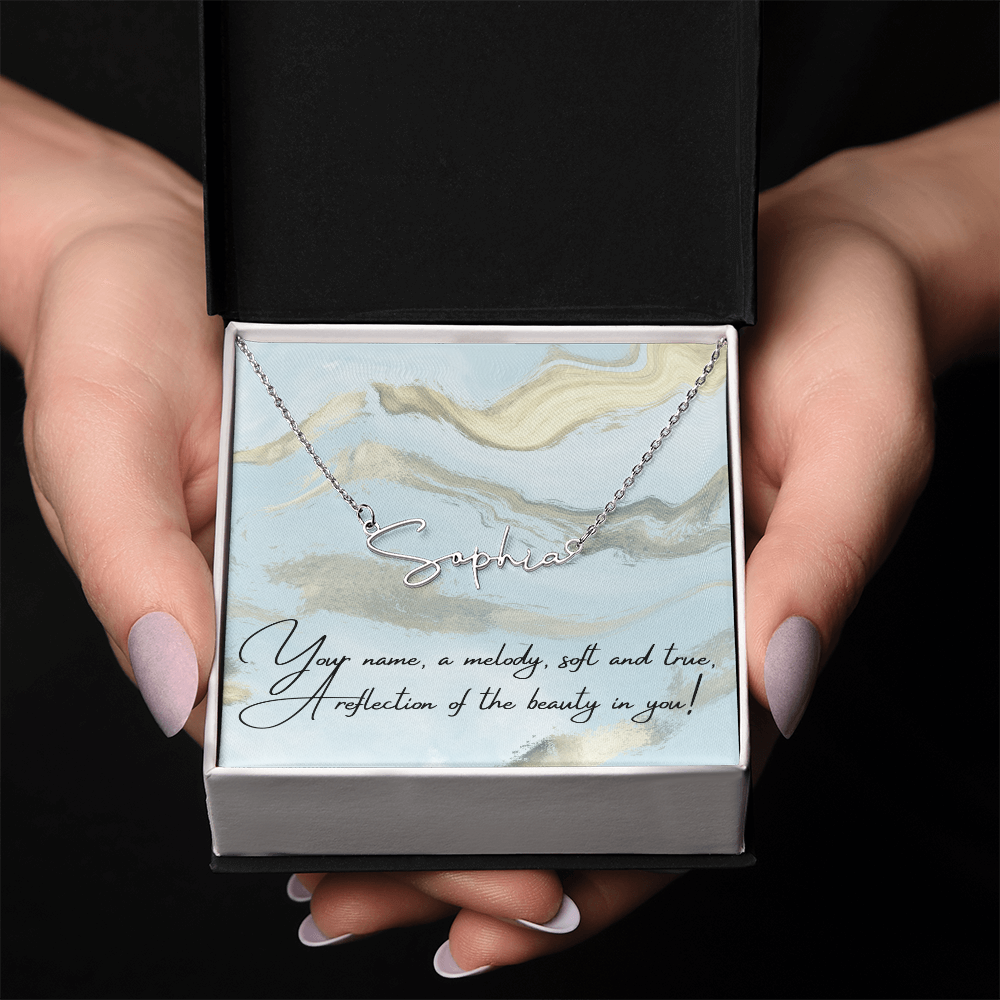 Custom Signature-Style Name Necklace