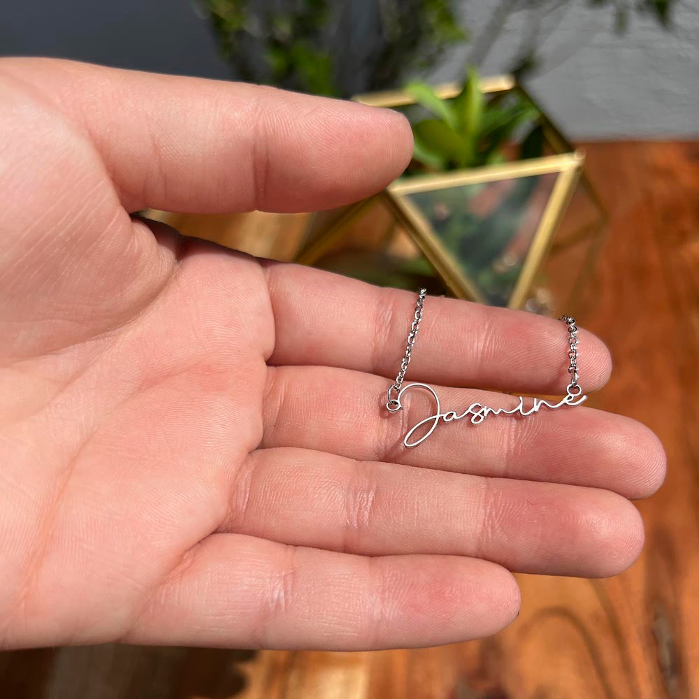 Custom Signature-Style Name Necklace