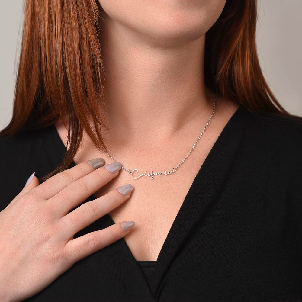 Custom Signature-Style Name Necklace