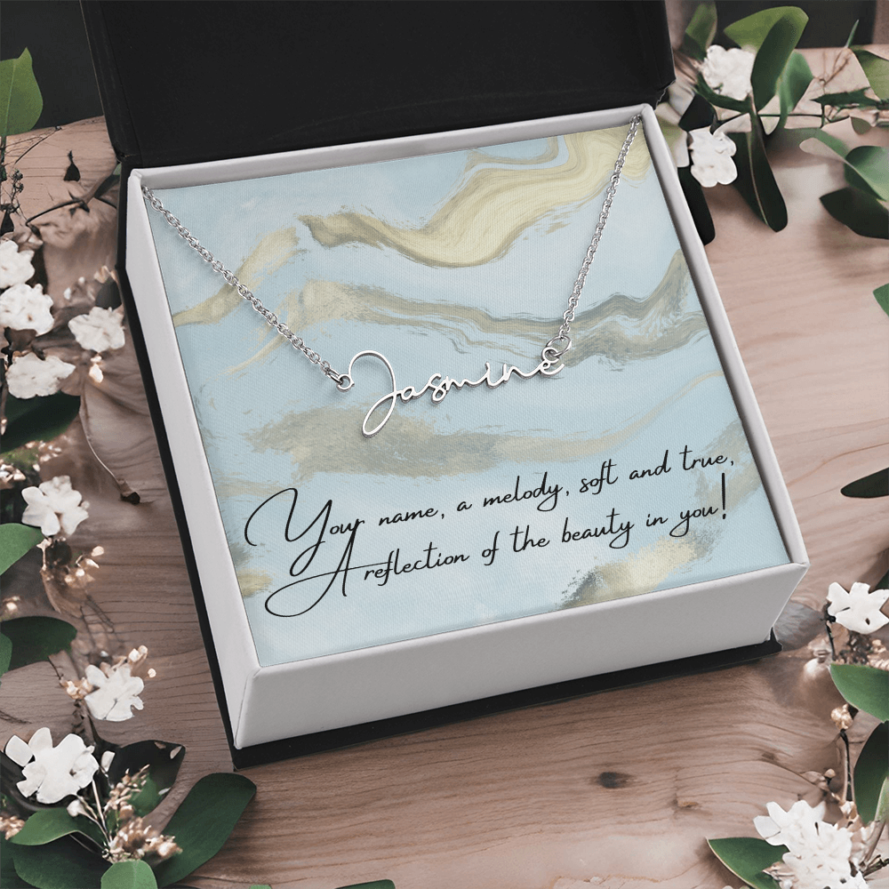 Custom Signature-Style Name Necklace