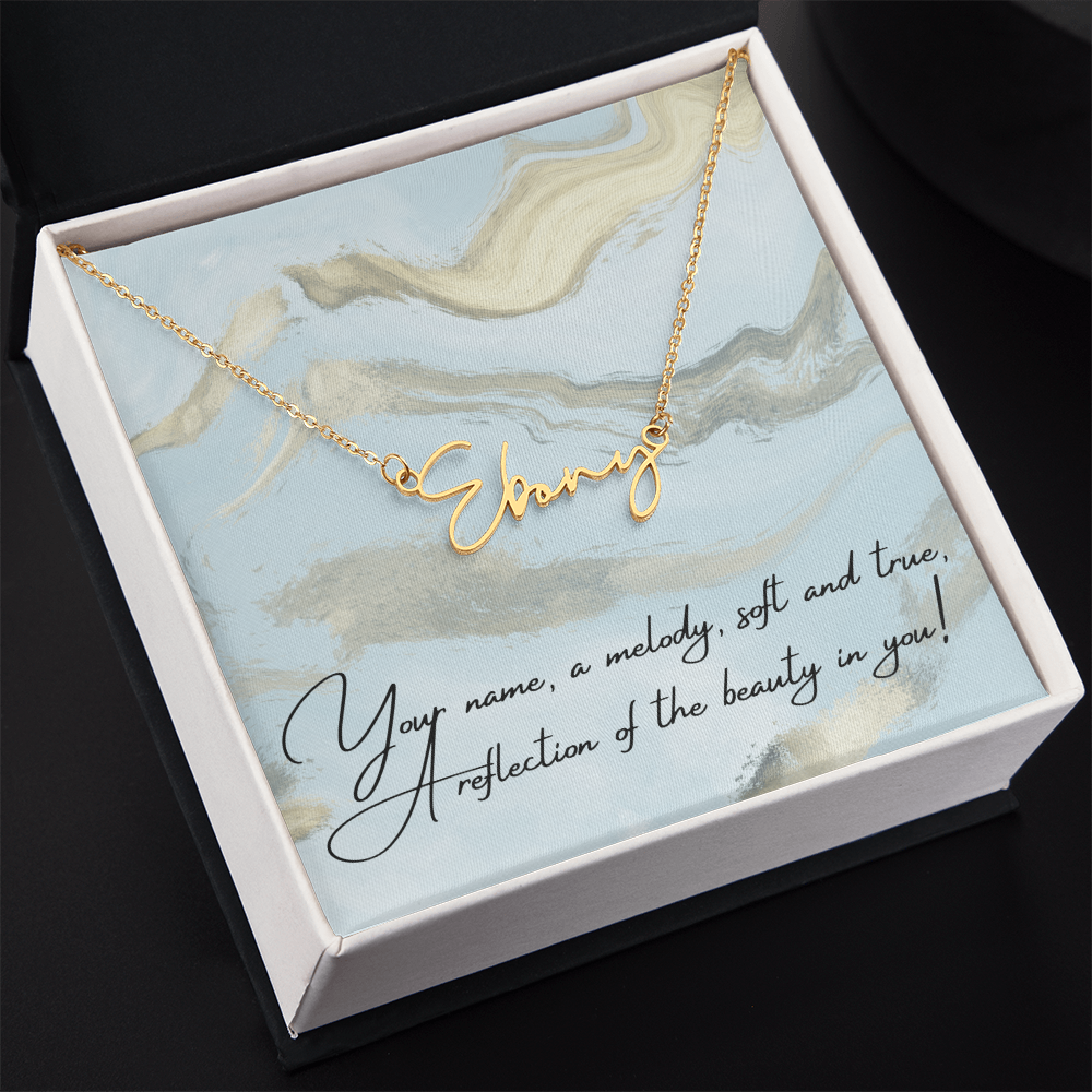 Custom Signature-Style Name Necklace