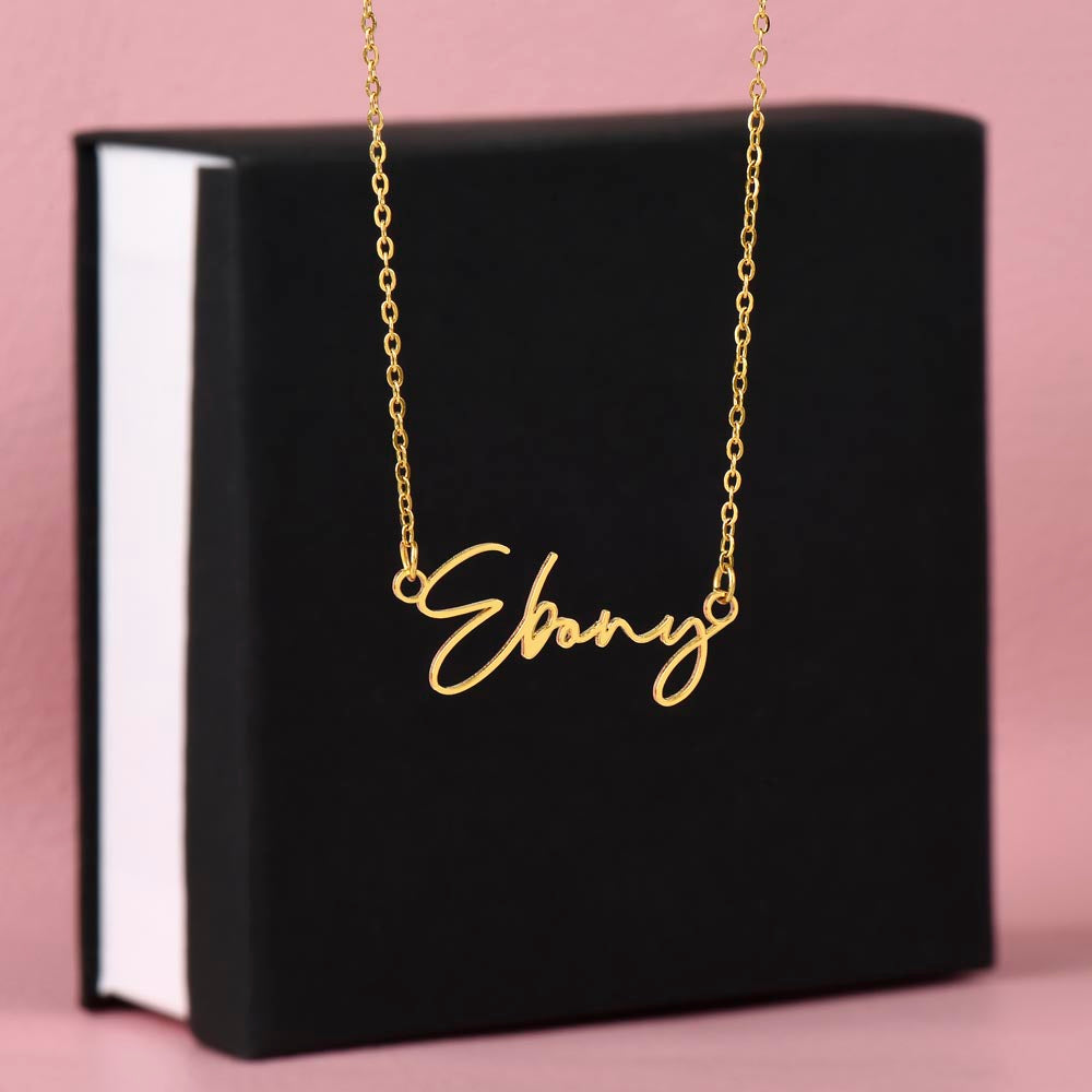 Custom Signature-Style Name Necklace