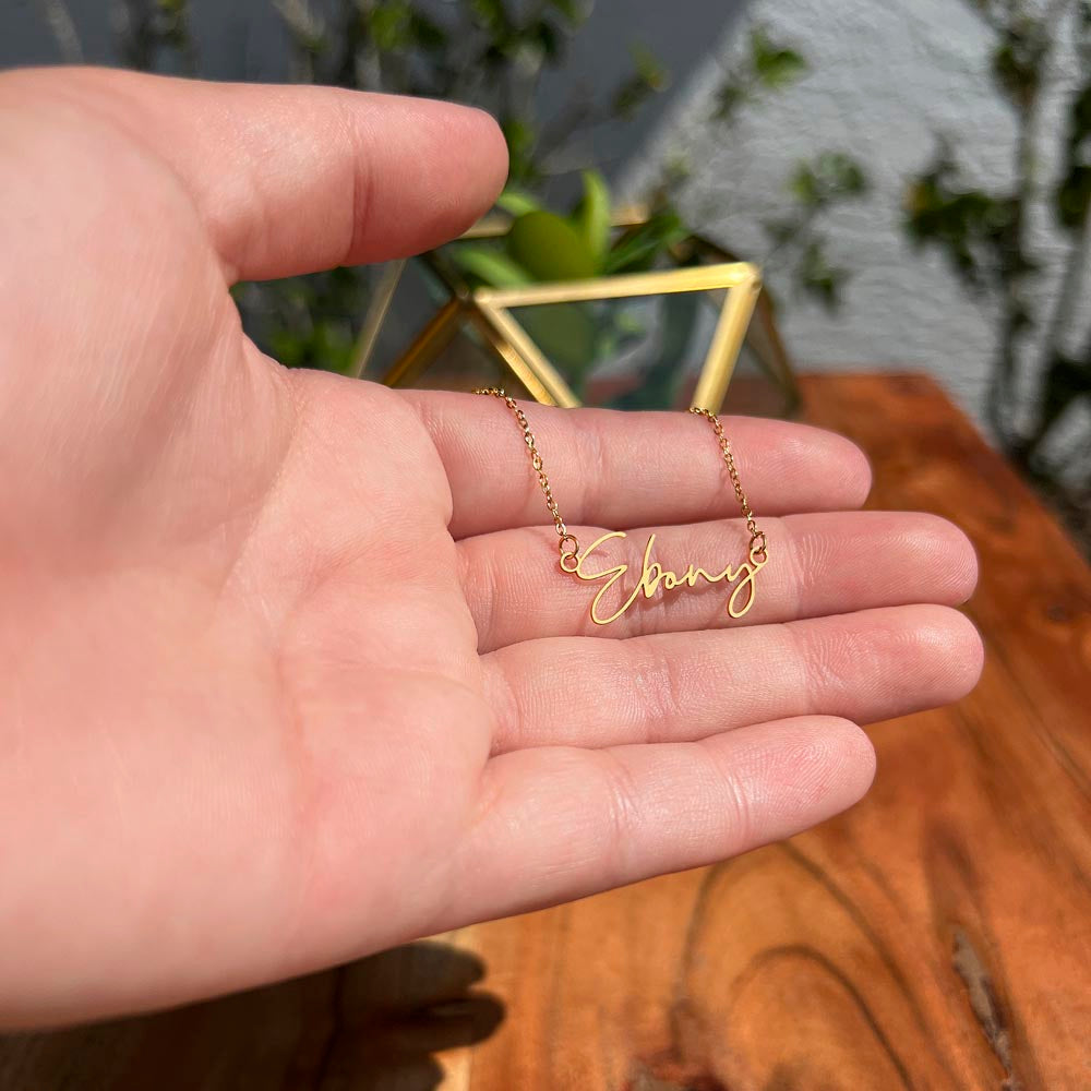 Custom Signature-Style Name Necklace