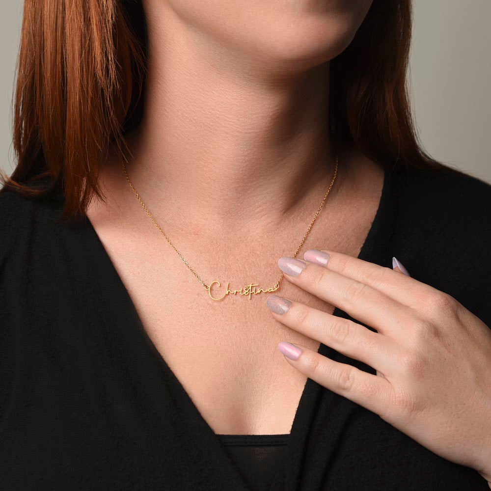 Custom Signature-Style Name Necklace