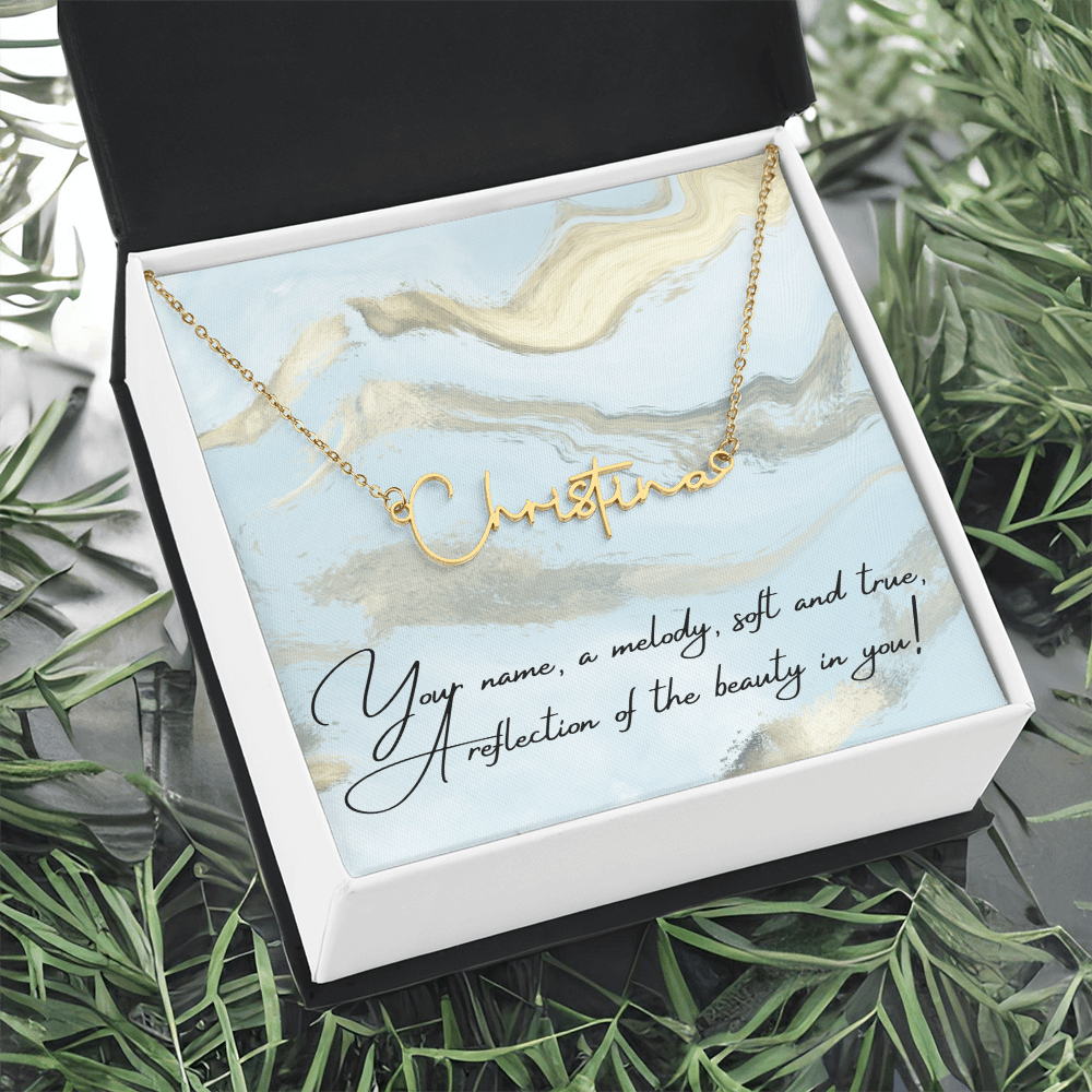 Custom Signature-Style Name Necklace