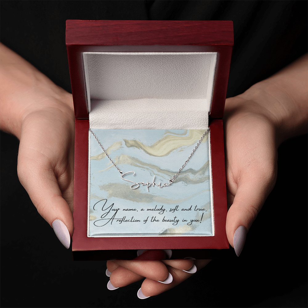 Custom Signature-Style Name Necklace