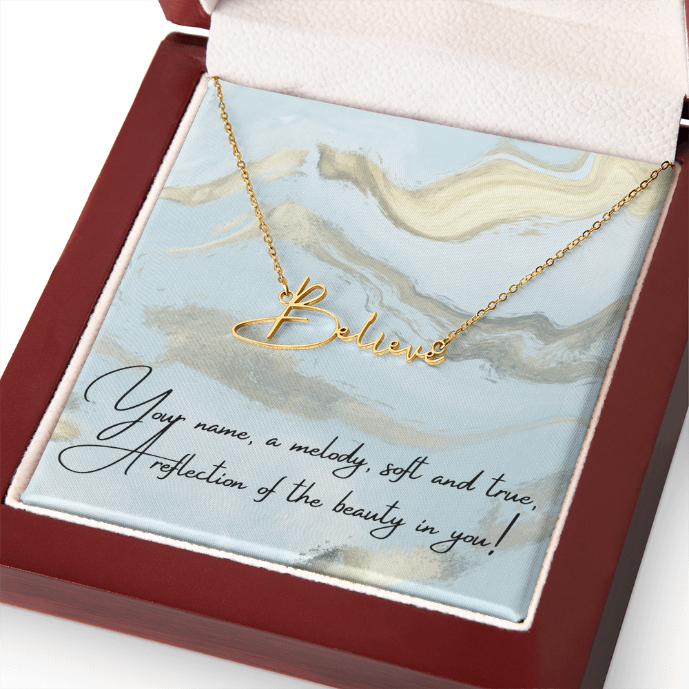 Custom Signature-Style Name Necklace